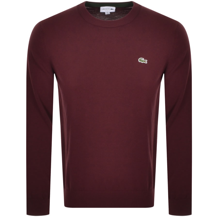 Alternative Image for ProductLacoste Crew Neck Knit Jumper Burgundy1
